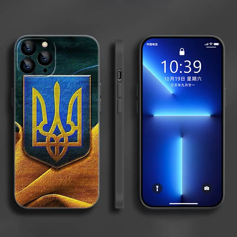 Чехол для телефона с украинским флагом Apple iPhone 12 13 Mini 11 14 15 Pro XS Max 7 8 Plus X XR SE 2020 2022