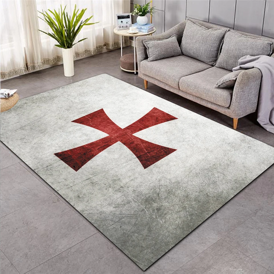 knights templar cavalier carpet soft flannel 3d print rug parlor mat area rug anti slip large carpet rug living room decor 003 free global shipping