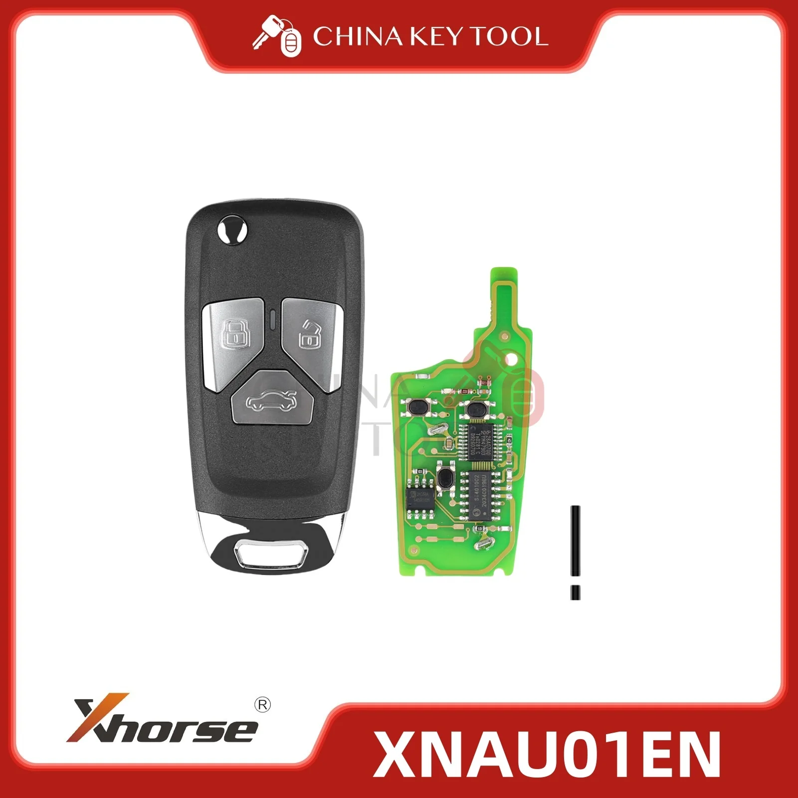 

1PCS Xhorse Wireless Flip Remote Key For Audi Style 3 Buttons XNAU01EN