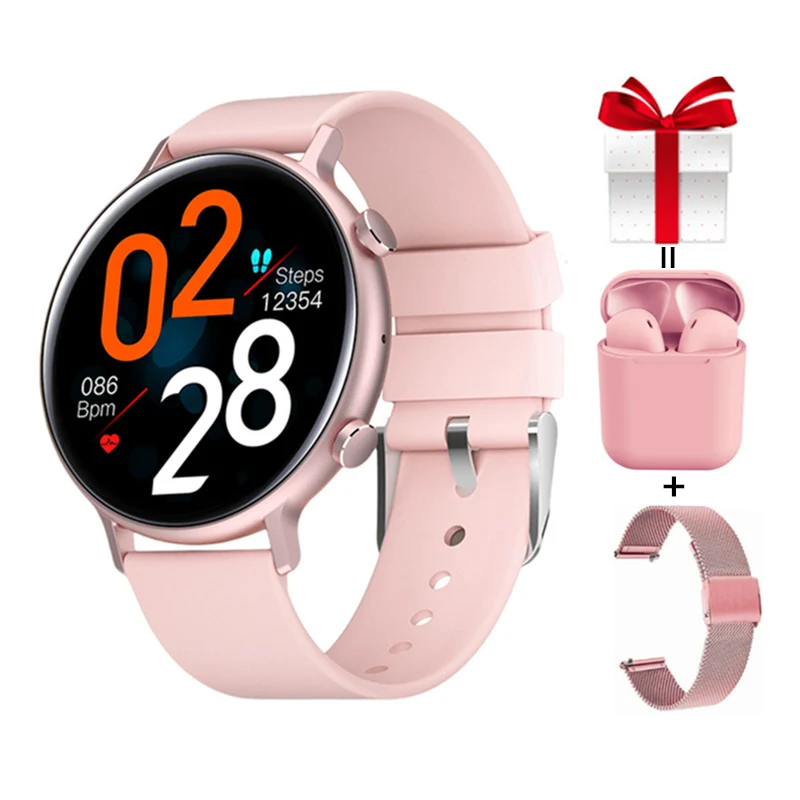 

Women Smart Watch 2022 Full Touch Screen Answer Call Whatsapp Notification 3D Dynamic Dial ECG Blood Pressure Oxygen Smartwatch