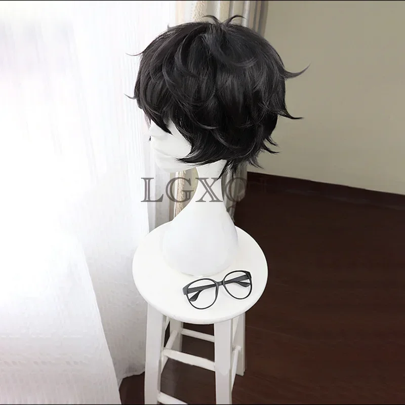 Gamen Persona 5 P5 Косплей Amamiya Ren Парики Черный Kurusu Akira Термостойкие волосы Аниме В