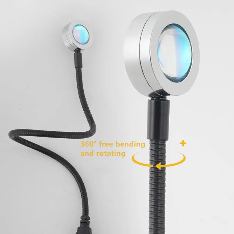 USB закат Радужная проекционная лампа атмосферсветильник освещение для