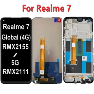 Original Display For Realme 7 4G 5G RMX2155 RMX2111 LCD Dipslay Touch Screen Replacement Digitizer F in USA (United States)