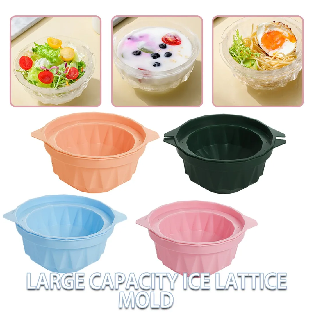 

Creative Ice Bowl Mould Ice Bowls Maker Mould Quick Freezing Round Empty Food Containers DIY Ice Cube Maker For Salad Bowl