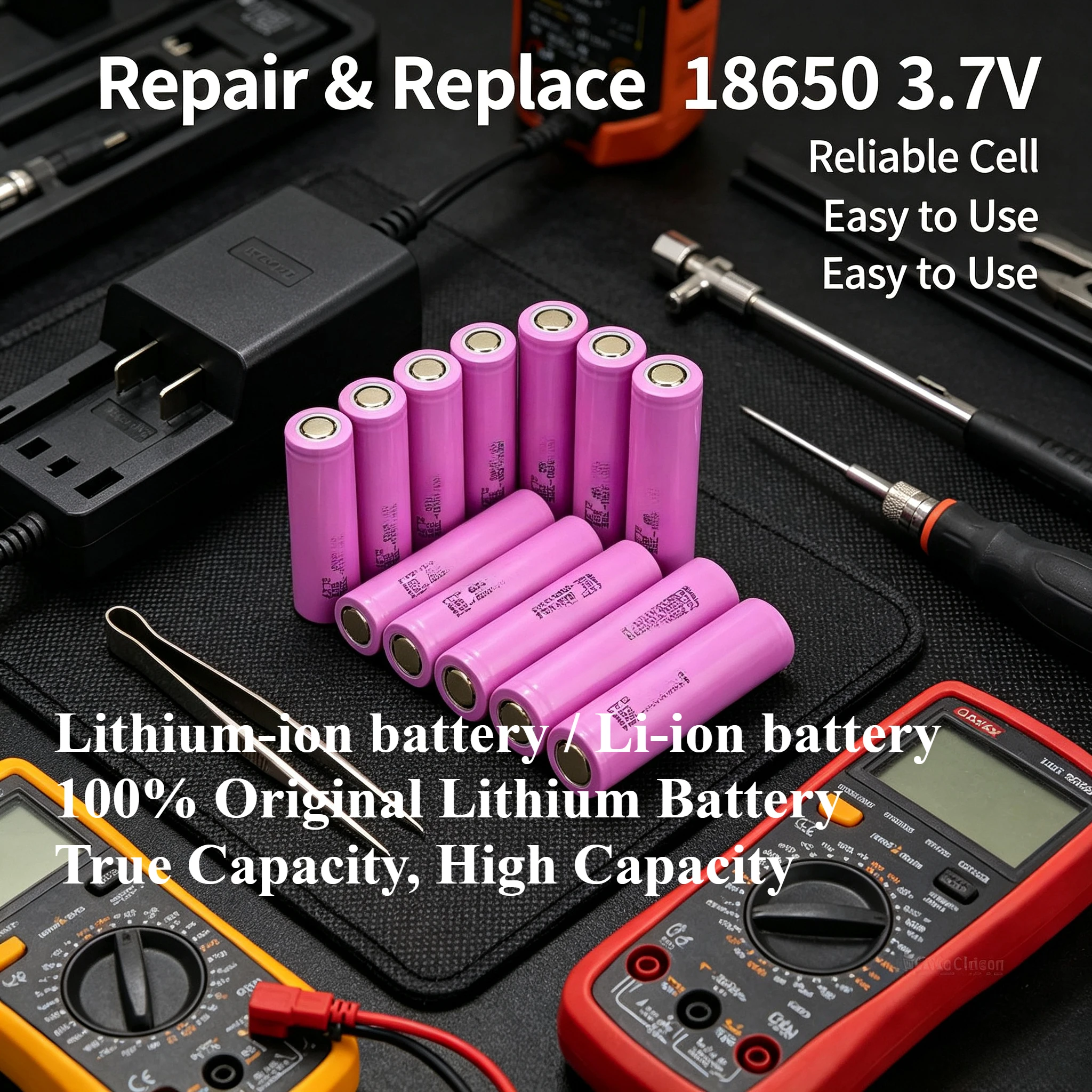 Фото 3.7V INR18650-35E DIY Power Bank на элементах 18650 с защитой от термического разряда, 3.7V, высокая реальная емкость, для уличных солнечных батарей №1