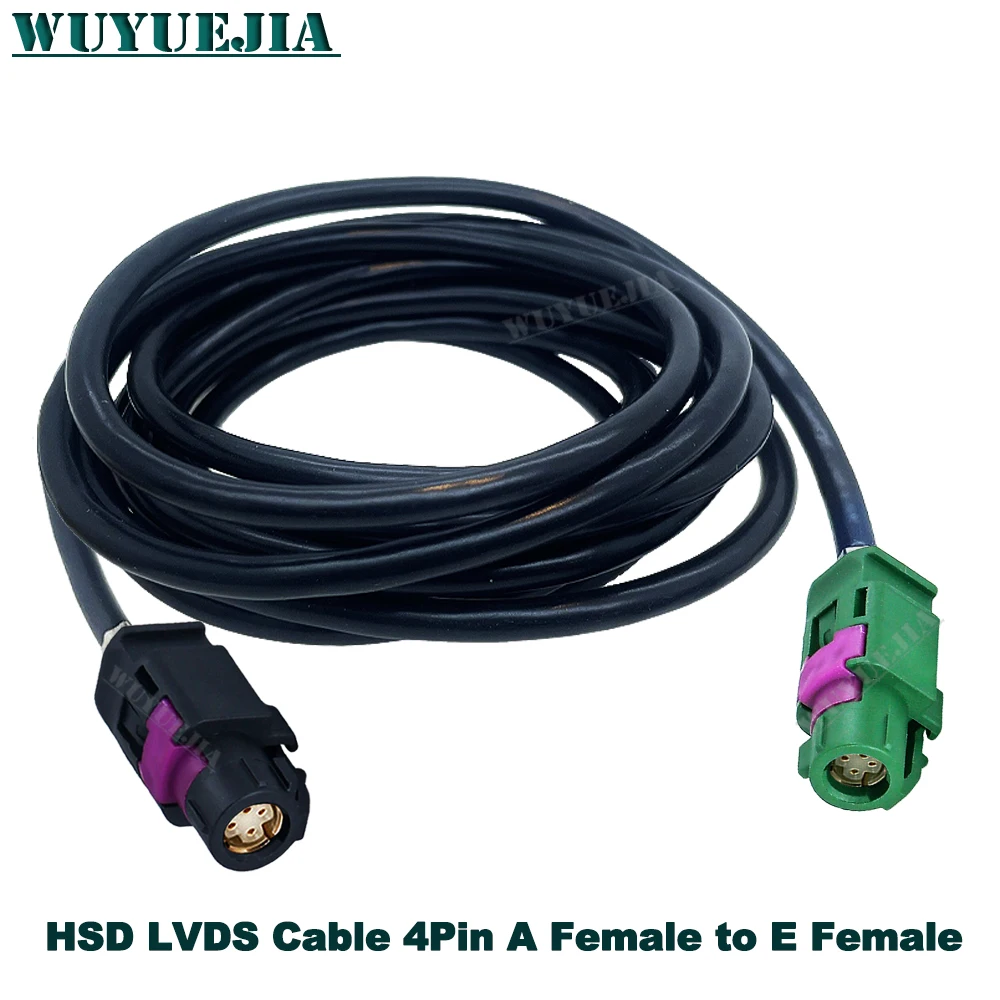 

Автомобильный 4-контактный провод LVDS HSD, высокоскоростная проводка с черным от A до Green E для VW, BMW, Audi, Mercedes, GPS-навигация, аудио