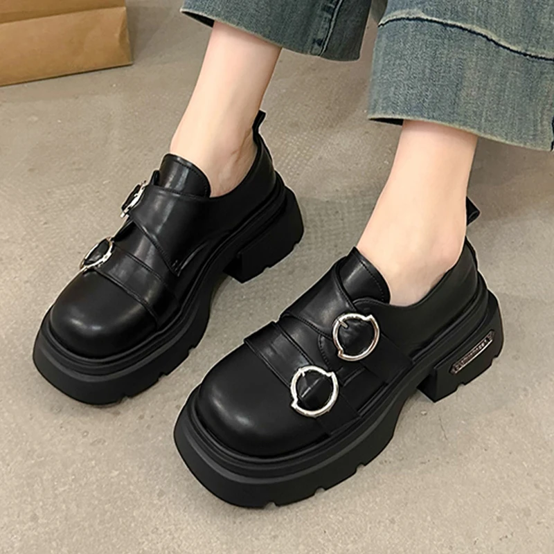 Женские туфли на платформе и среднем каблуке мэри джейн в стиле &quotЛолита&quot