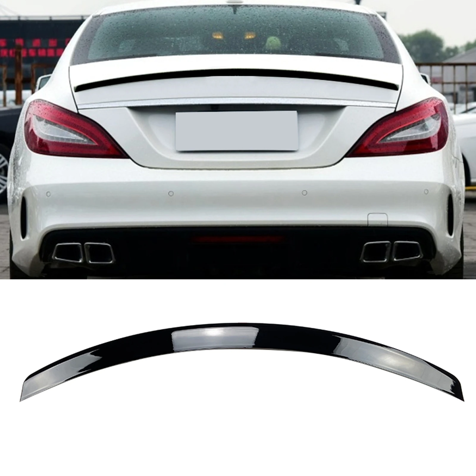 

Car Rear Trunk Spoiler Wing Tailgate Lid Splitter Decklid Lip Auto Kit For Mercedes Benz CLS Class C218 CLS260 300 AMG 2011-2017