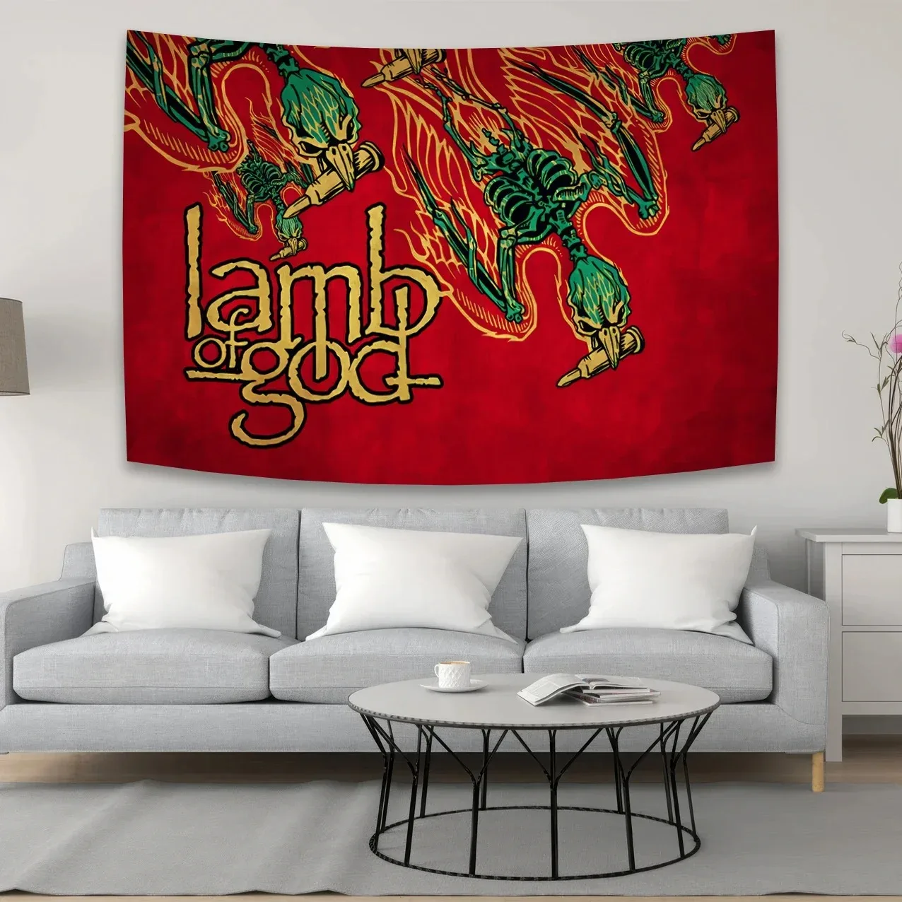 Металлический гобелен для коллекции рок-группы из полиэстера печатный подарок