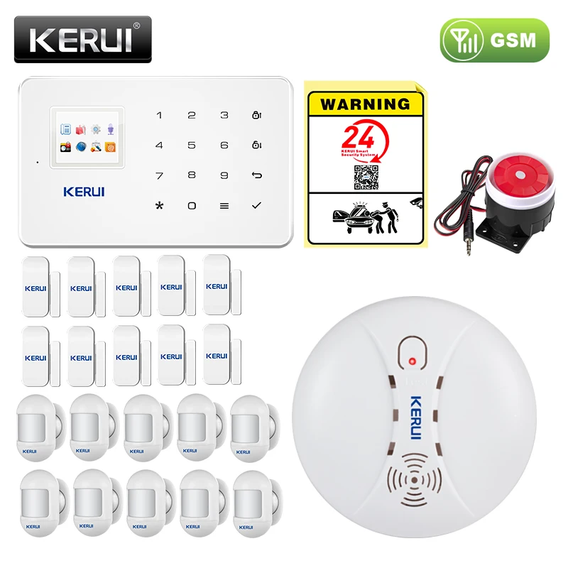 

Kerui G18 GSM Smart Home Alarm Systems Security Android IOS APP Touch Keypad Home Security Alarm System APP Control SMS