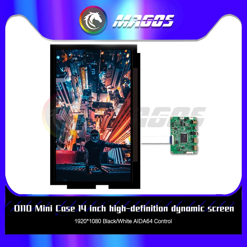 Lian Li O11D Mini чехол IPS монитор IPS HD 1080P замена панели Fron 14 '1920*1080 черный/белый AIDA64 управление