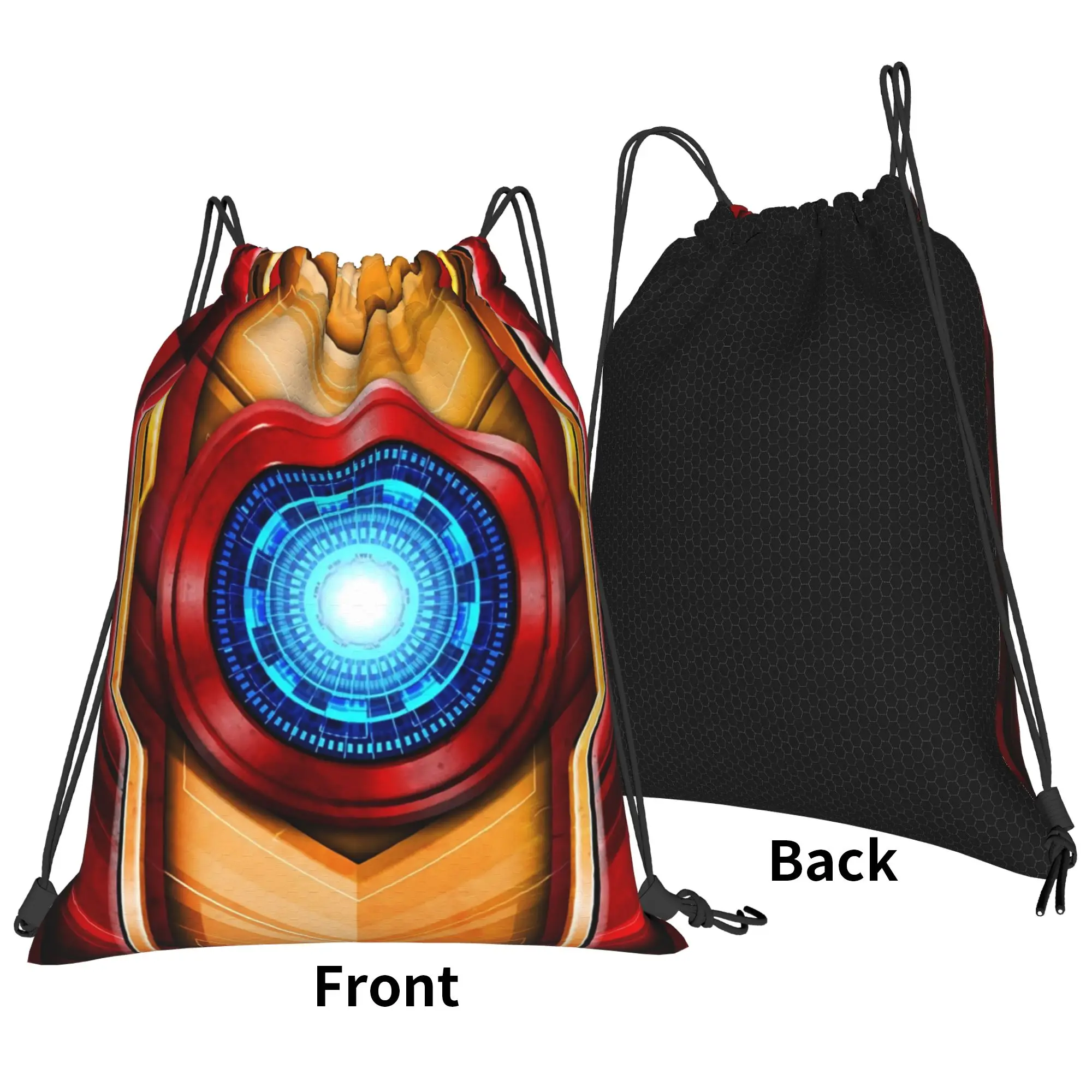 Фото 1 шт. Сумка-рюкзак с принтом Iron Man Arc Reactor, унисекс, для хранения вещей, дорожная сумка для подростков №3
