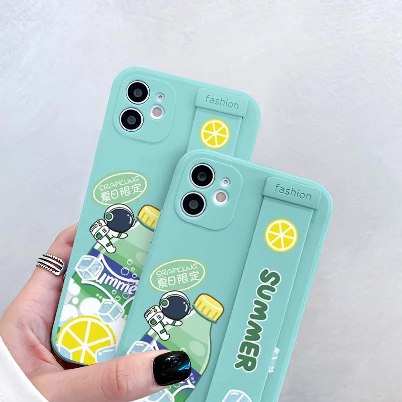 Новинка чехол для телефона Sprite lanyard iPhone 13 12 11 Pro Max мягкий силиконовый