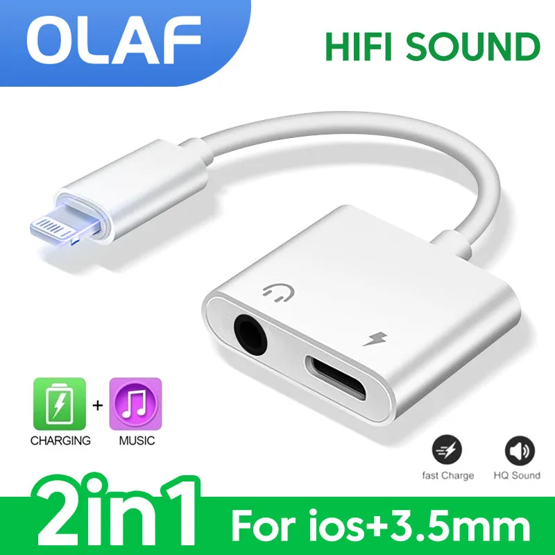 

Olaf 2 in 1 Audio Adapter USB C to 3.5mm Jack Type-C For Huawei Mate 40 Pro Xiaomi Samsung S22 S21 Plus Headphones Converter