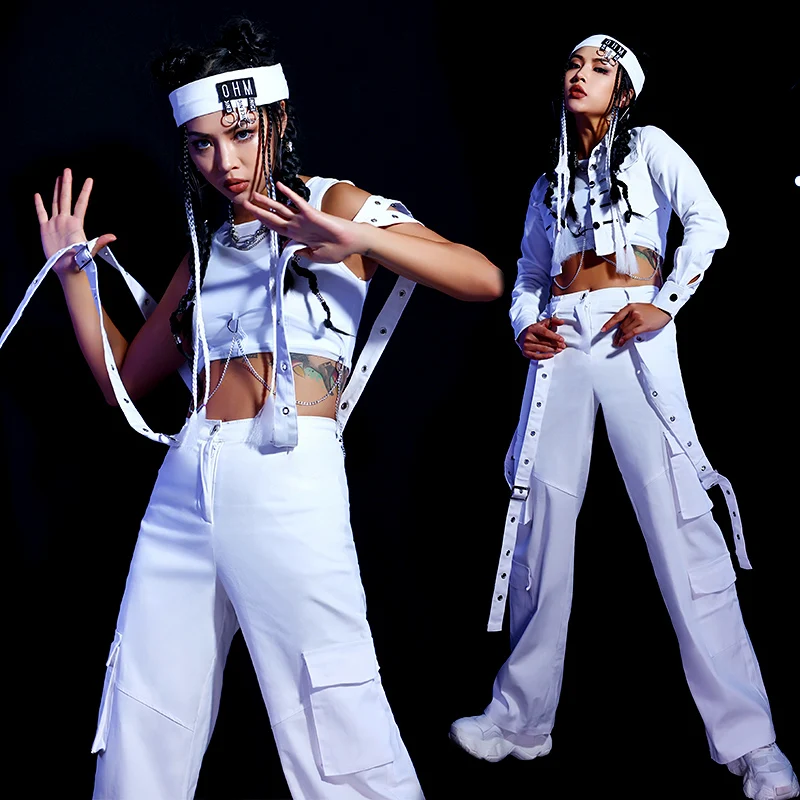 

Одежда для выступлений Ds, женский новый пикантный ночной клуб, Dj, белые костюмы Kpop, костюмы для джазовых танцев, танцевальные костюмы Drag Queen ...