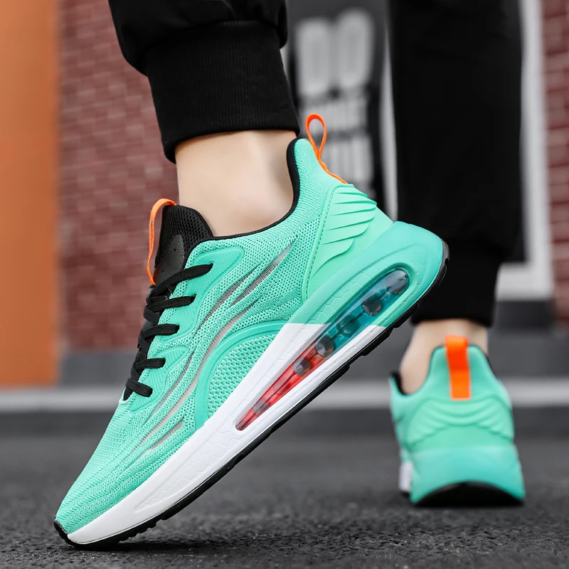 

Новинка 2022, мужская спортивная обувь, сетчатые дышащие кроссовки для фитнеса и бега на открытом воздухе, амортизирующие, износостойкие, мод...