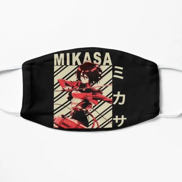 

Mikasa Ackerman Vintage Art Flat Printing Face Mask Anti Dust Breath Sport Cotton Cosplay Haze Dustproof Health Washable