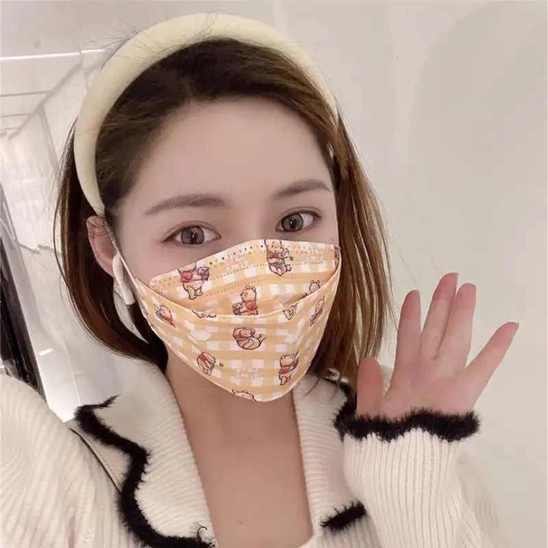 

Disney 4D Pooh Bear Face Masks Adult Anime 4/3ply Melt Blown Breathable Cartoon Protective Disposable Masques Adulte Mascarillas