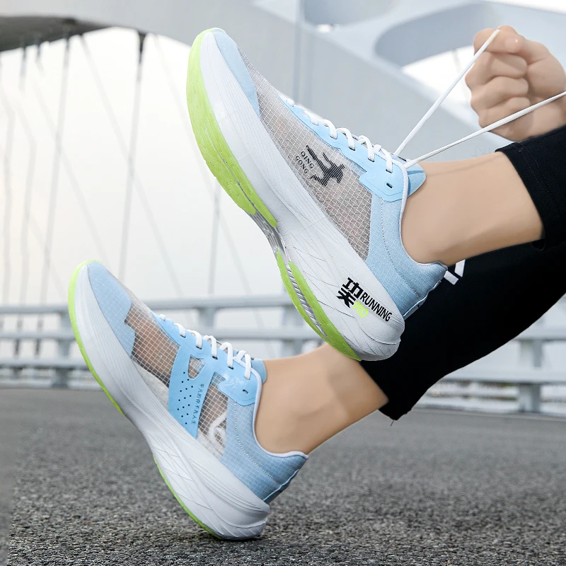 Men Running Shoes Lightweight Cushioning Outdoor Road Sneakers Marathon Trail Sport Shoes Elastic Women Walking Tenis Masculino