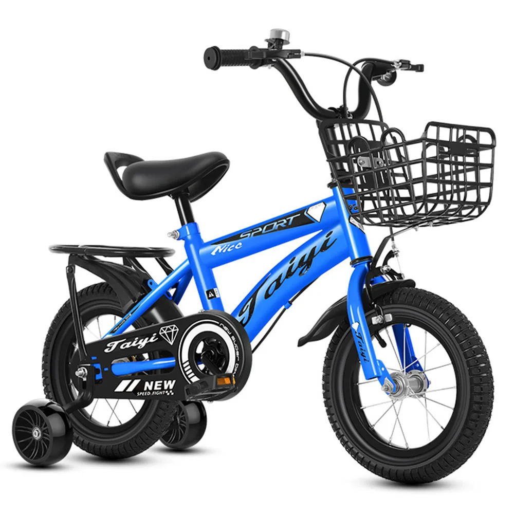 

12/14 Inches Flash Auxiliary Wheel Children'S Bicycle With A Kettle Adjustable Seats Mountain Bike Boys And Girls Aged 2-7