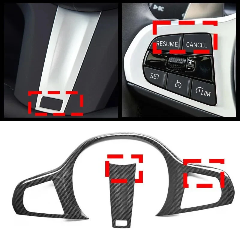 

Декоративная накладка на руль из углеродного волокна для BMW 1 2 3 4 5 6 7 8 Series Sport X3 X4 X5 X6 F95 F96 G20 G30 G31 G01 G02