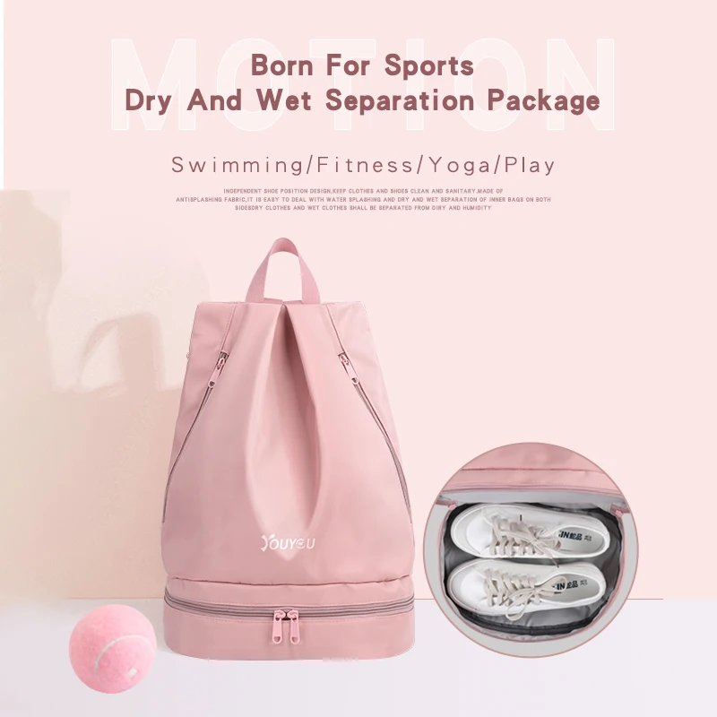 Waterproof Sports Outdoor Gym Bags Multifunction Dry Wet Separation Bags Travel Fitness Training Yoga Backpack With Shoes Bags