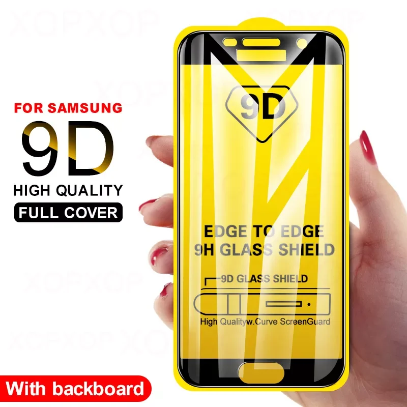 

9D Full Cover Tempered glass on For Samsung Galaxy A5 A6 A7 A8S A9 Screen Protector J8 J3 J4 J5 J6 J7 Pro Protective Film 2017-8