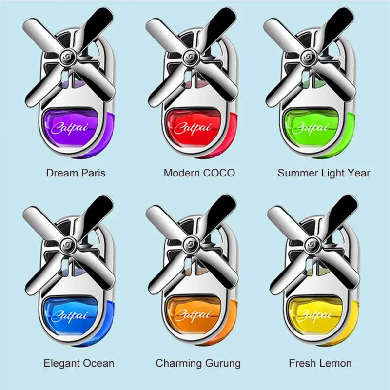 

2/3/5PCS Creative Air Fresheners Abs Material Car Air Freshener Mini Car Tuyere Aromatherapy Rotating Propeller Outlet Fragrance