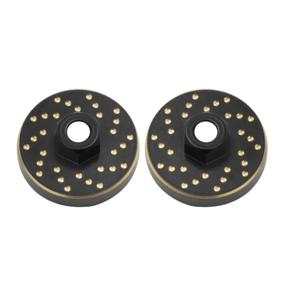 

2pcs Brass Front Axle Wheel Hex Hub Adapter Brake Disc Counterweight for TRX4M TRX4-M 1/18 RC Crawler Car Upgrade Parts