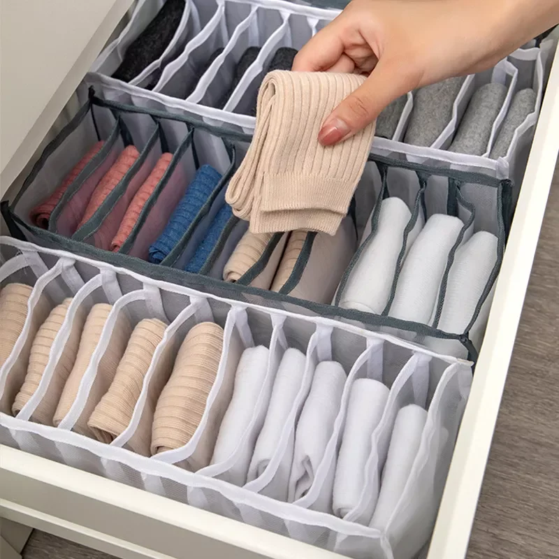 

2023NEW Bra Socks Panty Storage Boxes Home Organization Cabinet Organizers Wardrobe Closet Drawer Divider Dormitory Save Space