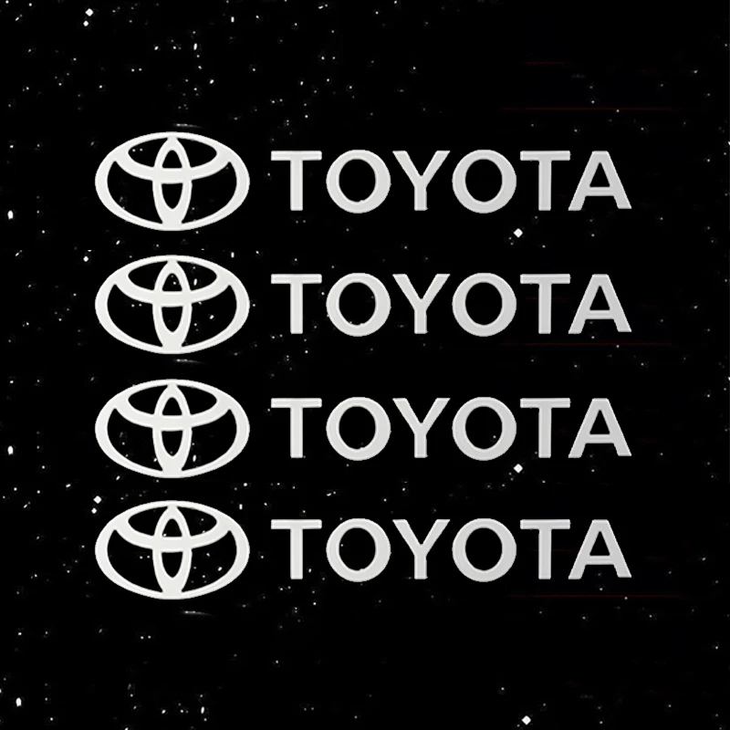

4 шт., металлические наклейки для стайлинга автомобилей, наклейки для украшения интерьера для Toyota Corolla Yaris Rav4 Avensis Auris Camry Sequoia C-hr 86