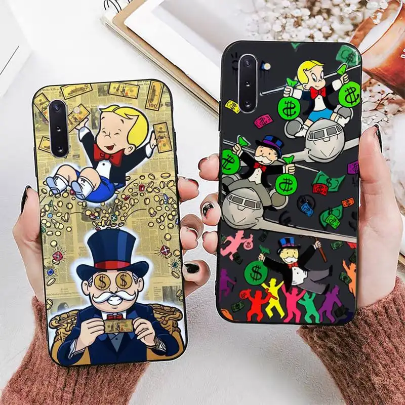 

Cartoon Luxury Dollar MonopolyS Phone Case for Samsung Note 5 7 8 9 10 20 pro plus lite ultra A21 12 02