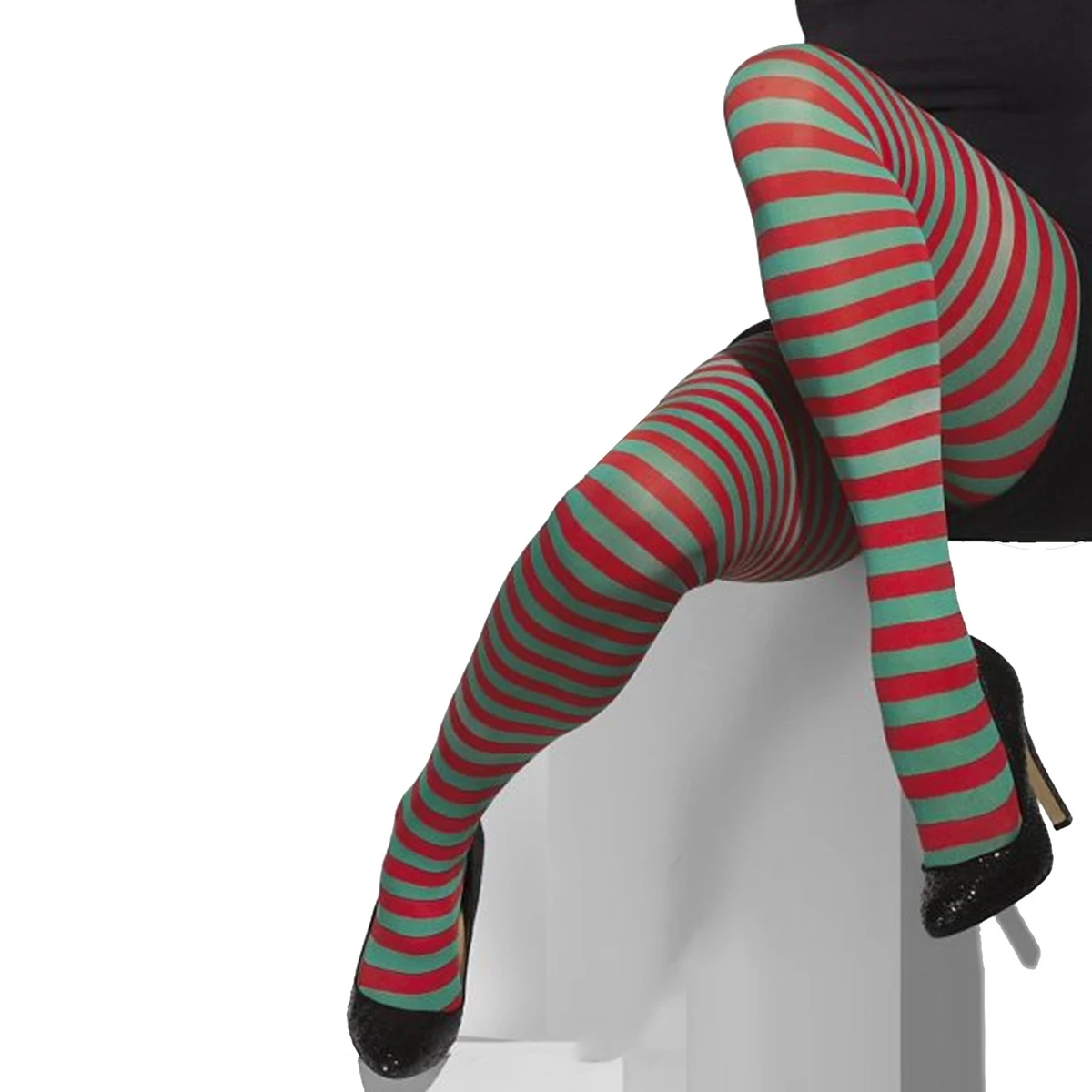 Рождественские полосатые колготки
