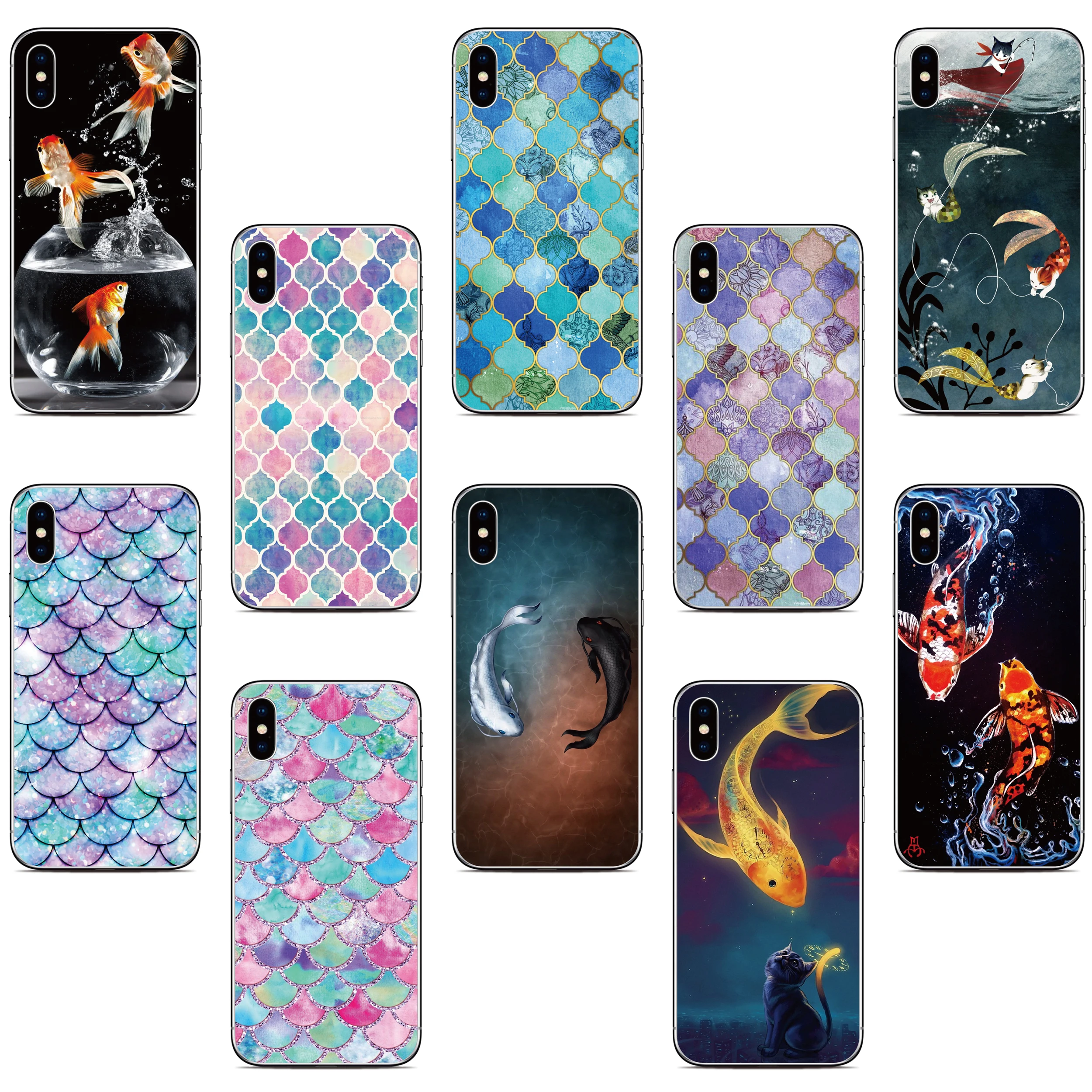 Fish Scales Cover For For iPhone 14 13 12 11 Pro MAX Mini SE2 SE 2020 SE3 XR X XS 6S 6 7 8 Plus iPod Touch 7 6 5 Phone Case