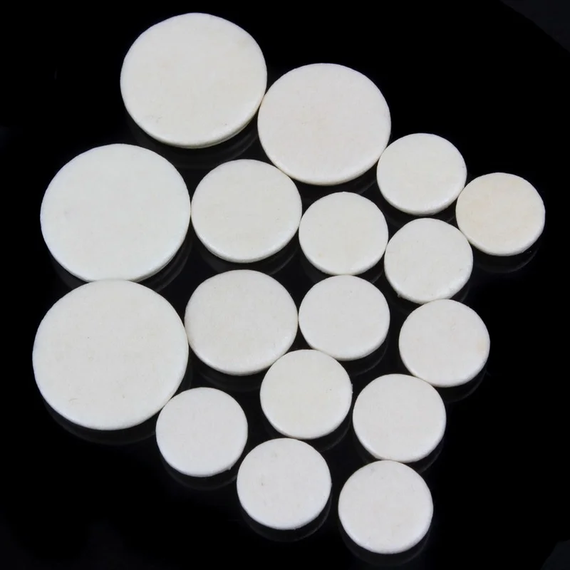 

17pcs/set SLADE Leather Clarinet Replacement Pad 17.3mm 15.1mm 12mm 10mm White Woodwind