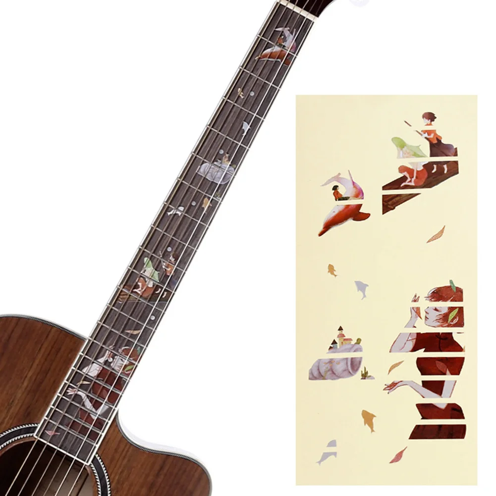 

Guitar Fingerboard Stickers A B C D E F Inlaid Decals Note Label Neck Decoration Electric Acoustic Guitar Accessories 2022 New
