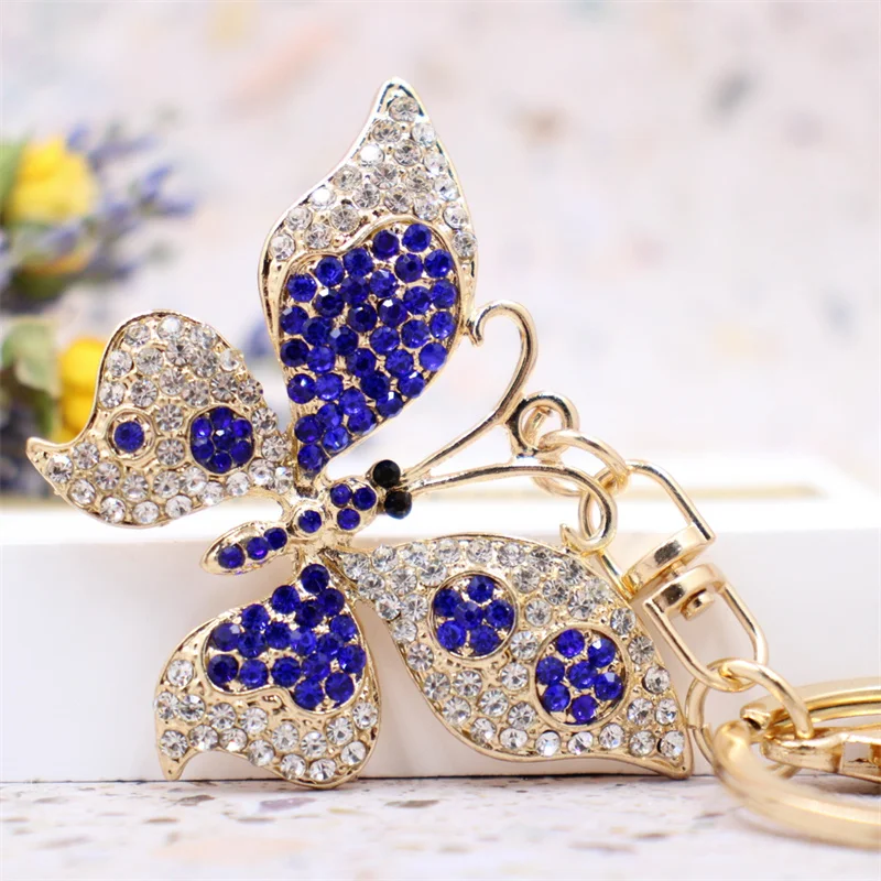 Необычный и фантазийный мультяшный золотой металлический брелок с белой