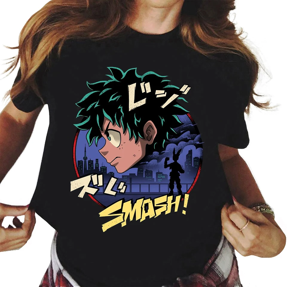 

Мужская летняя футболка с аниме принтом моя геройская академия, мягкая футболка с круглым вырезом