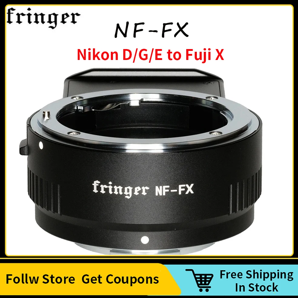 Фото Переходное кольцо для объектива Fringer NF-FX, полностью автоматическая поддержка стабилизатора изображения, запись EXIF для объективов Nikon D/G/E для камеры с креплением Fuji X №1