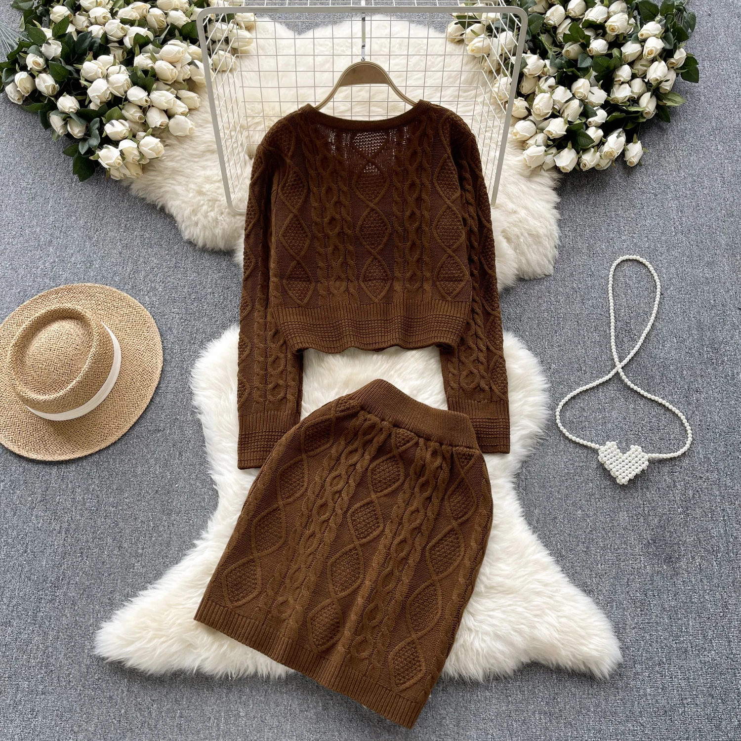 

French Light Luxury and Simplicity Trafza Official Store Women's Atmospheric Fashion Suit 2 Piece Sets Women Outfit Traf 2024