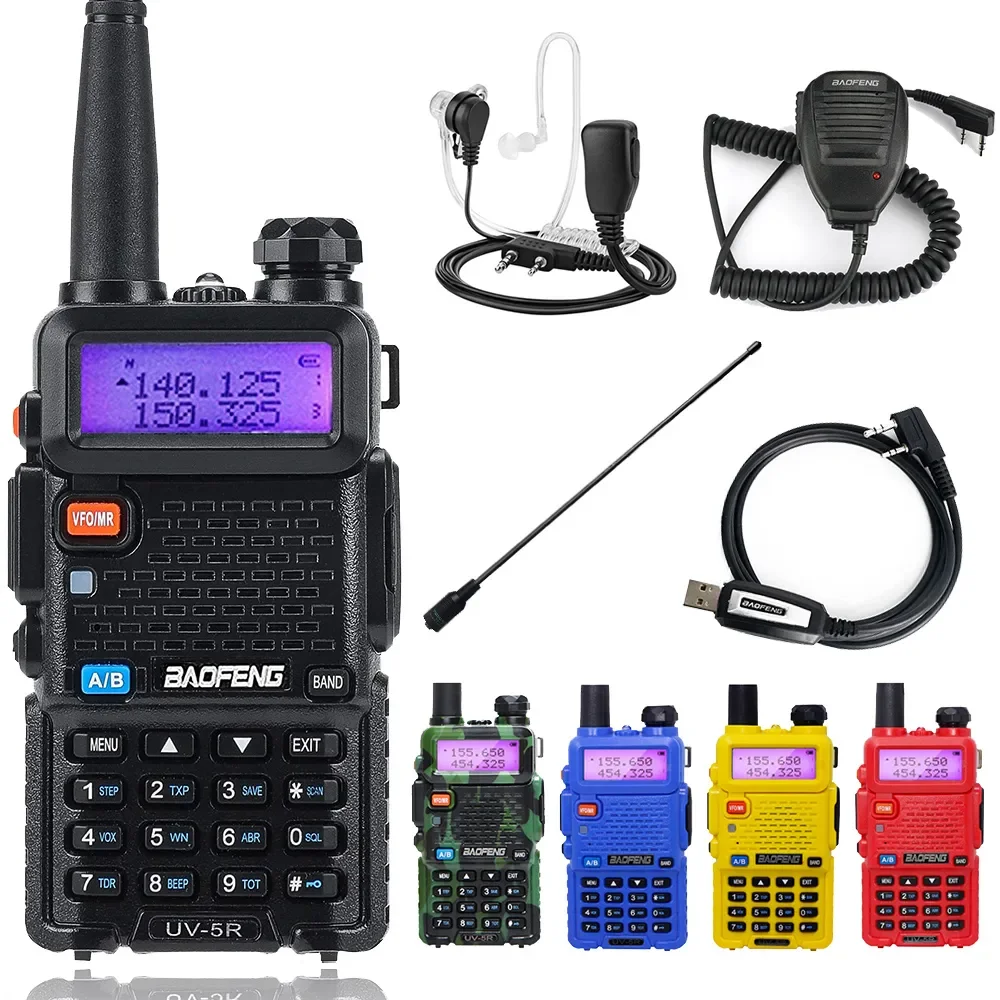 

Baofeng UV-5R Walkie Talkie 5W/8W Portable Ham CB Radio Dual Band VHF/UHF FM Transceiver Long Range Two Way Radio for Hunting