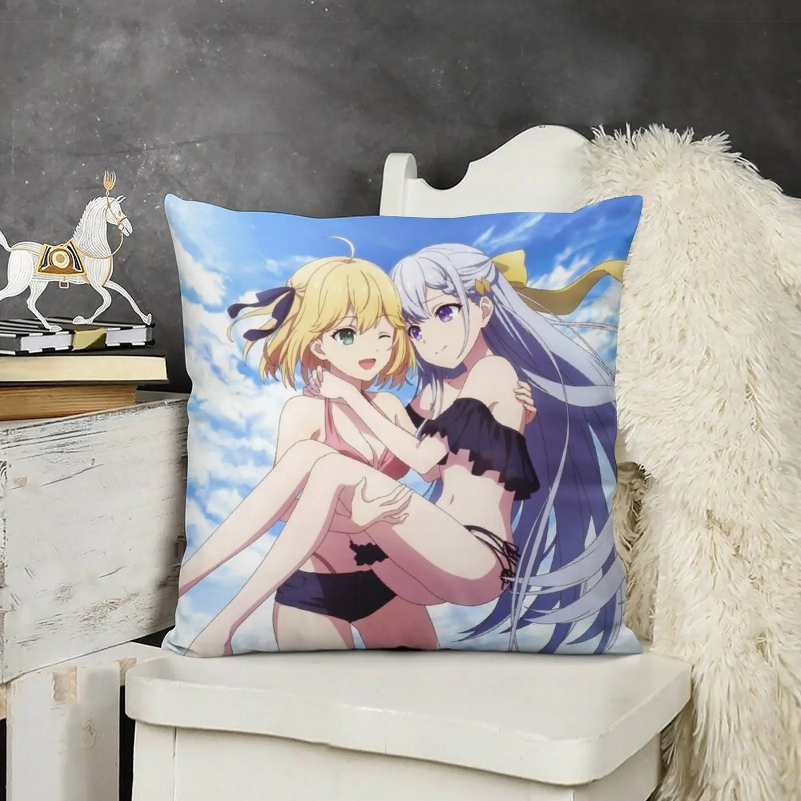 Tensei Oujo to Tensai Reijou no Mahou Kakumei Роскошная декоративная подушка для диванной подушки