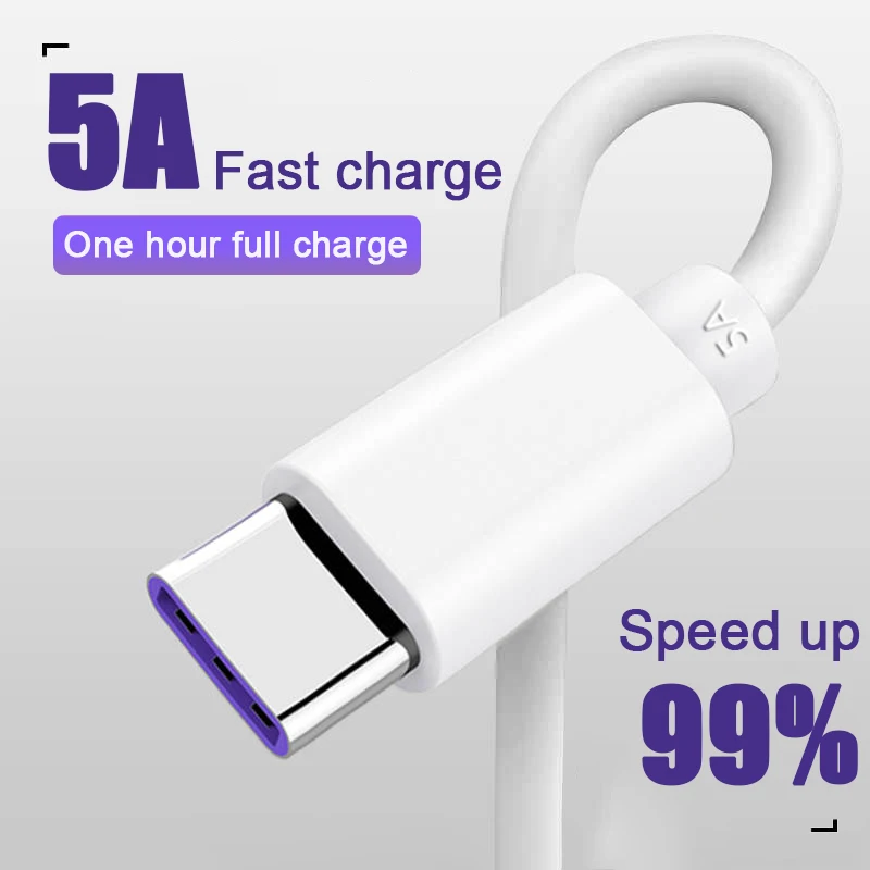 

5A Fast Charge USB C Cable For Huawei P30 Xiaomi 11 Samsung Android Type C Cable Mobile Phone Type C USB Cable Wire cord