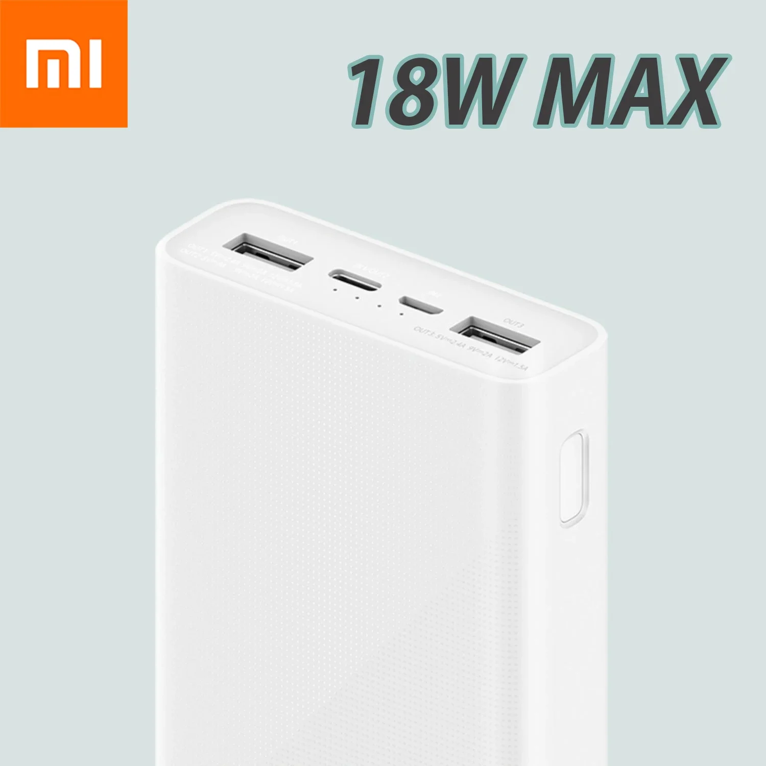 

New Xiaomi Power bank 20000mAh 3 PLM18ZM 18W 2-Way Quick Charging USB C Portable Mi Powerbank 20000 external battery Powerbank
