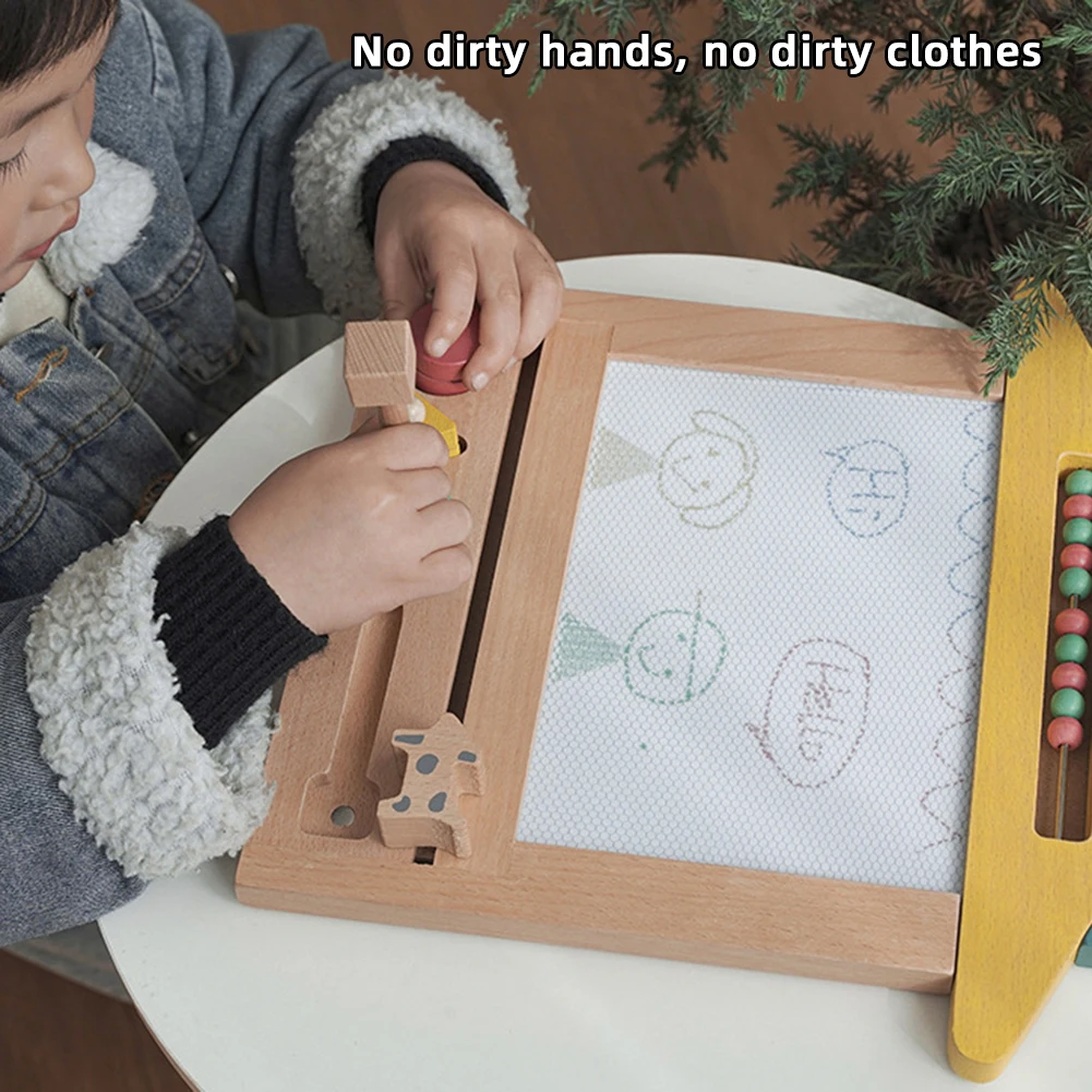 

Wooden Children's Drawing Board Writing Painting Painting Erasable Cartoon Household Multi-Functional Graffiti Drawing Board