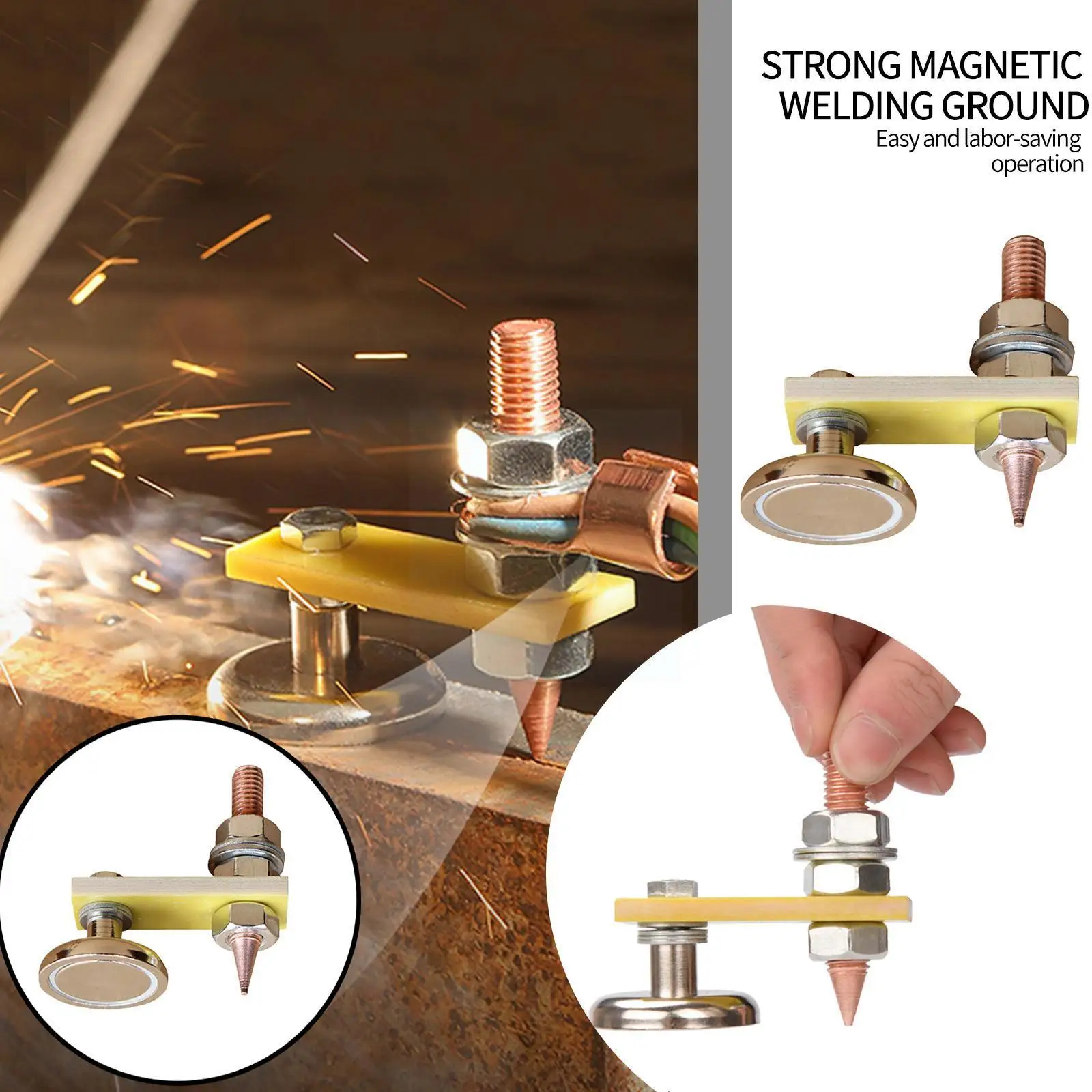 

Welding Magnet Head Car Dent Repair Spare Parts Stud Welding Magnetic Machine Auto Connector Ground with Bodywork D5K4