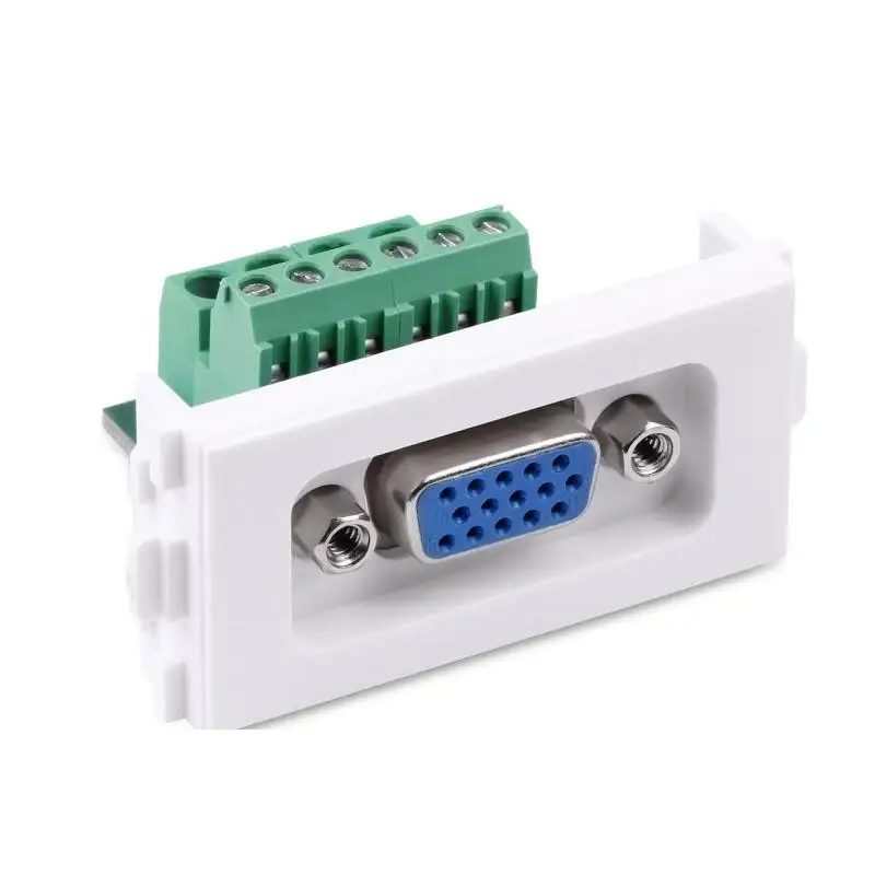 

3 + 6 VGA connector socket welding module VGA project free computer multi-function elv wall plug type 86 VGA module