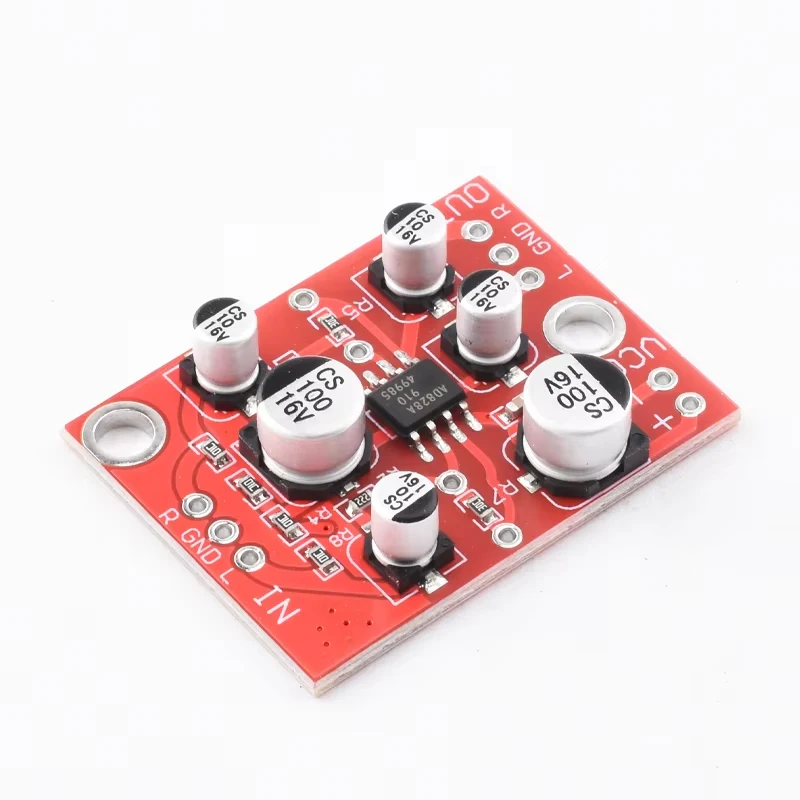 Фото Плата стерео предусилителя Snvi DC 5V-15V AD828, модуль усилителя мощности №5