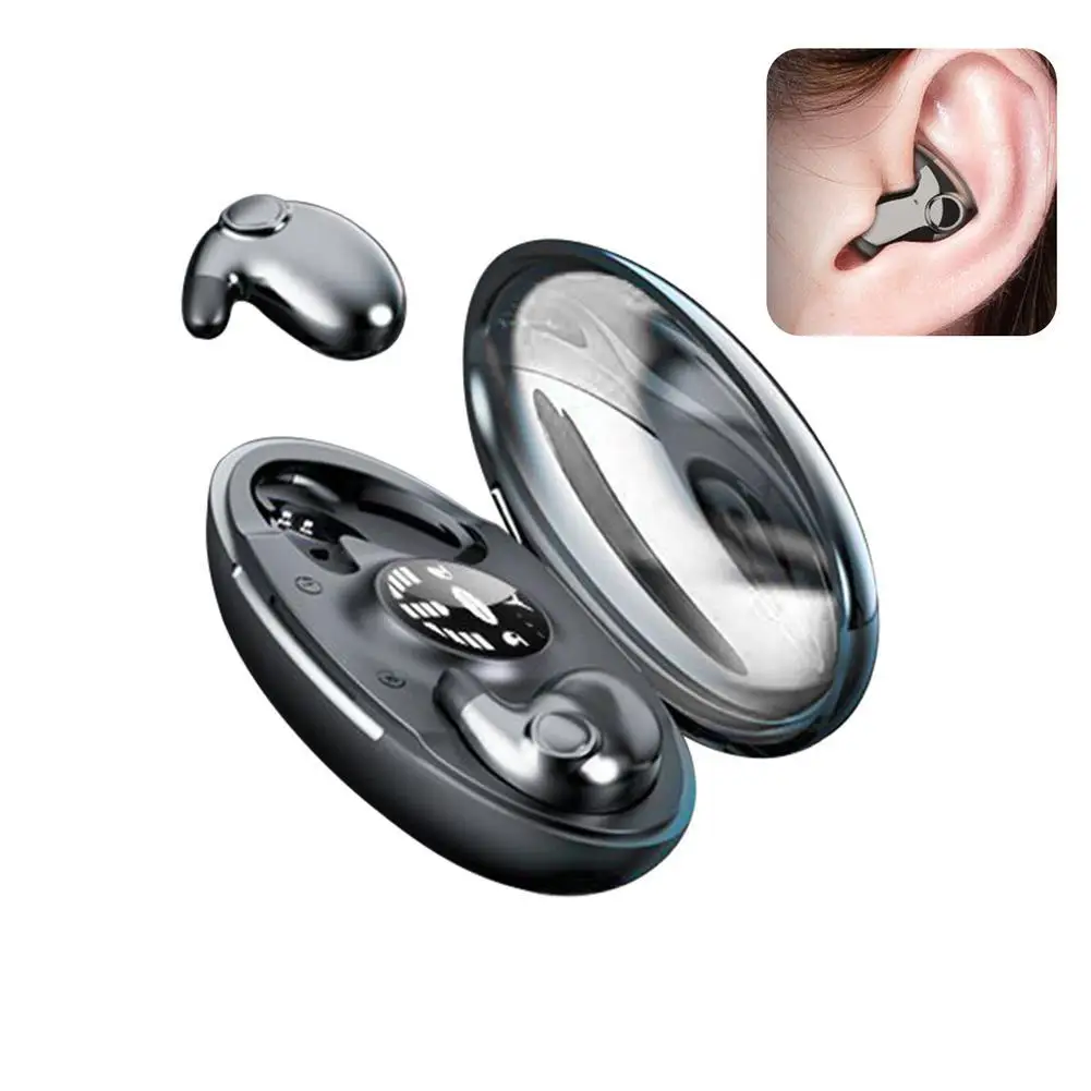 

1set Invisible Sleep Wireless Earphone IPX5 Waterproof True Wireless Earbuds Bluetooth 5.3 Headphones Control Noise Cancelling