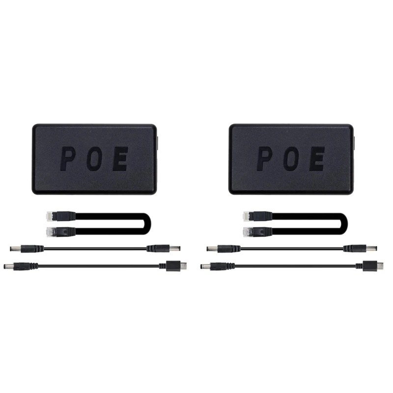 

2X Poe Splitter 5V 4A For Jetson Nano, For Raspberry Pi 4 And More - Active Poe+ To Barrel Jack Or Gigabit Poe Splitter